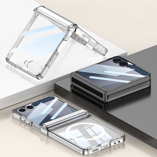 갤럭시 z플립7 자석 힌지 맥세이프 호환 투명 케이스