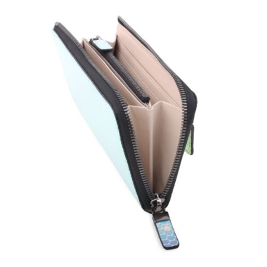 [피에스메리제인]지퍼 장지갑 - metal white