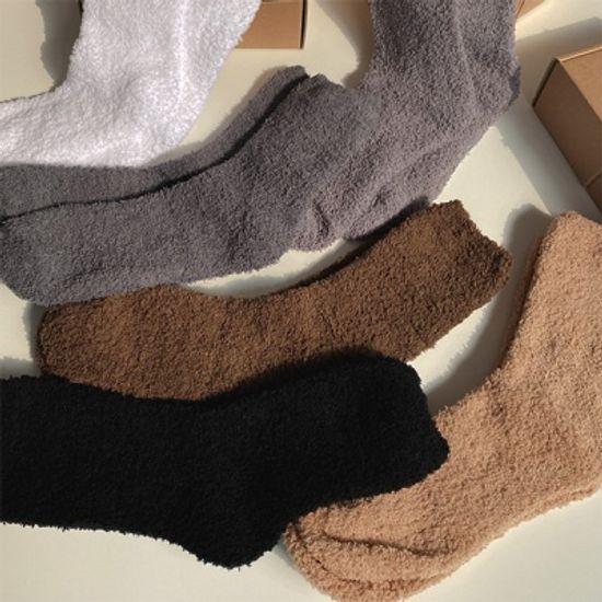 극세사 무지 소프트 수면 양말 6개세트