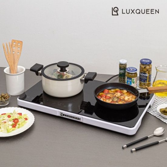 [렉스퀸] 2구 휴대용 10단 이동식 터치식 인덕션