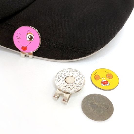 턴트골프 얼굴 표정 볼마커 6종택1 이모티콘 골프용품