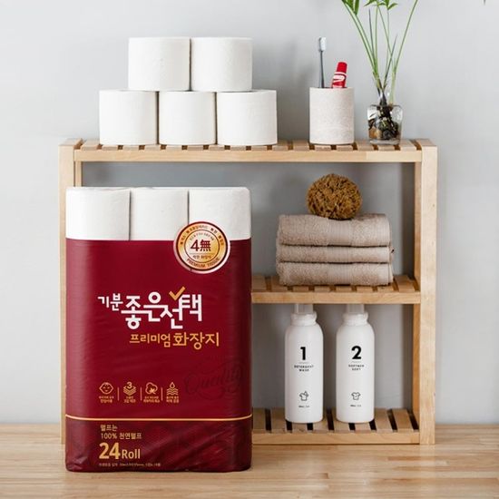 [1+1] 기분좋은선택 프리미엄 화장지 (30M*24롤)