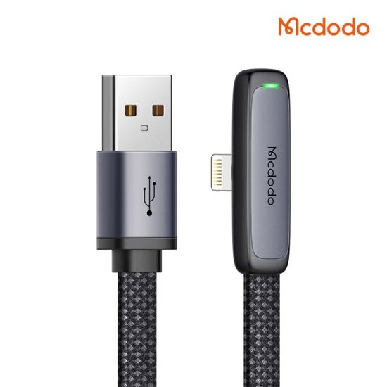 TR 90도 라이트 USB-A to 8핀 고속충전 케이블 CA279