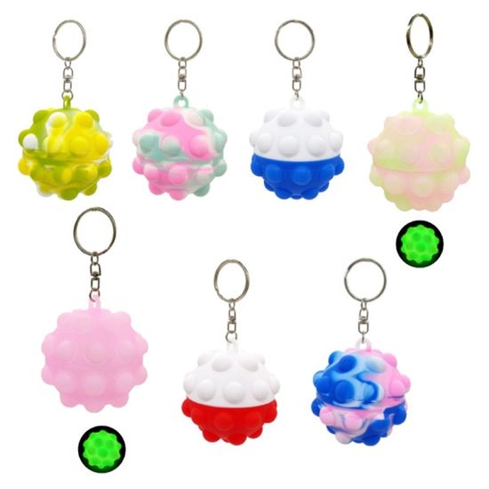 야광 파스텔 볼 키링 말랑이 공놀이 주물럭 파빗 버블