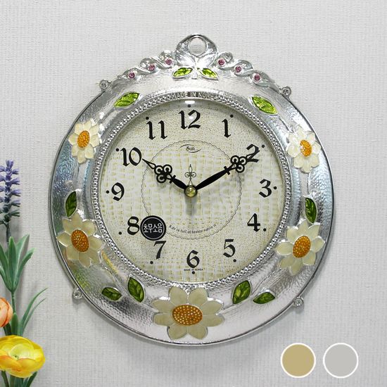 무소음 일출 해바라기 금은도금 주물 벽시계 HSA-641