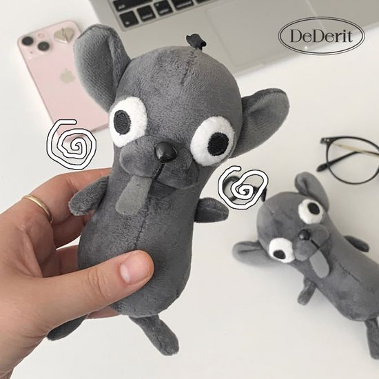 [데데리트]귀여운 강아지 헤롱헤롱 치와와 인형 키링