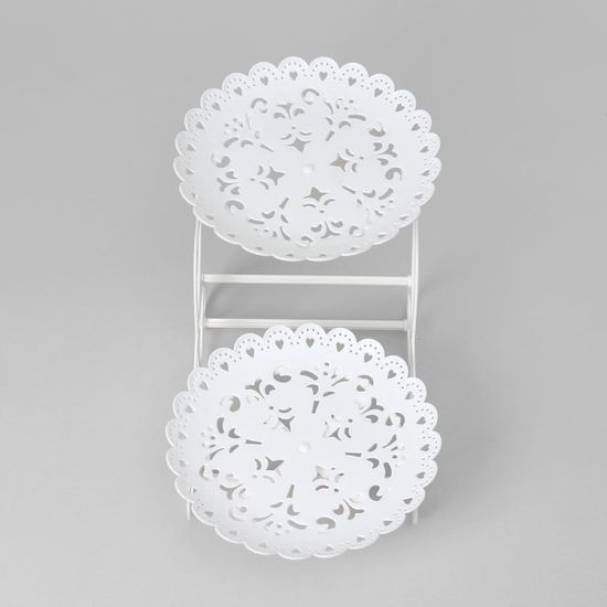 스위트가든 2단 디저트 트레이 케이크 접시 하트