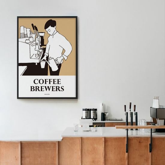 바리스타 4 M 인테리어 포스터 커피 카페