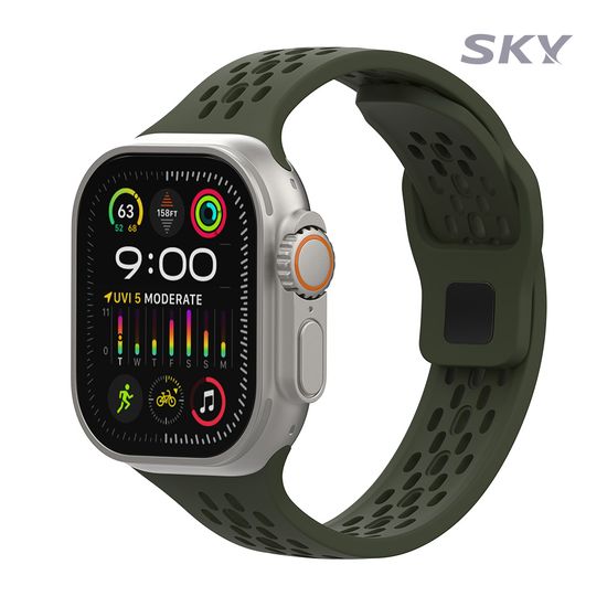 스카이 애플워치 펀칭 실리콘 스트랩 스포츠 밴드