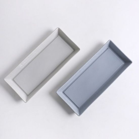 라일 국산 도자기 직사각 생선접시 2color