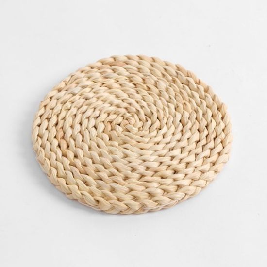 플레이팅 라탄식 컵받침/ 15cm 원형 티코스터