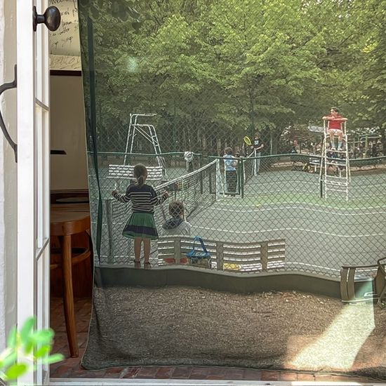 테니스장 115x200 대형 쉬폰 패브릭포스터