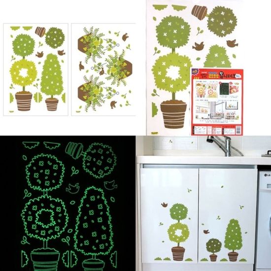 예쁜 벽 장식 윈도우 스티커 데코 창문 꾸미기 화분[W