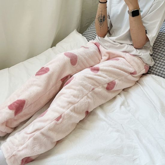 여성 극세사 수면바지 잠옷 기모 홈웨어 겨울 파자마