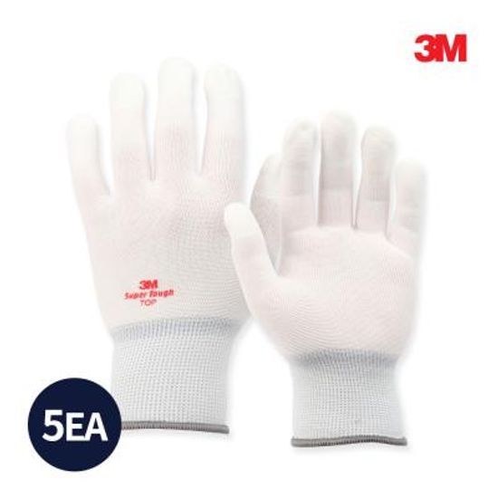 3M 안전장갑 슈퍼터프 탑 화이트 5개입