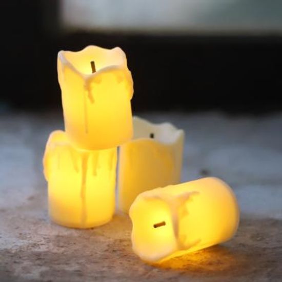 빈티지 LED 티라이트 캔들 12개입 (아이보리)