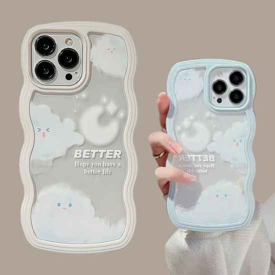 갤럭시a시리즈 감성 달 구름 디자인 스킨 물결 케이스