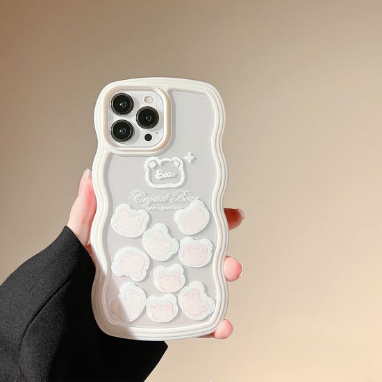 갤럭시 A시리즈 캐릭터 투명 물결 실리콘 범퍼 케이스