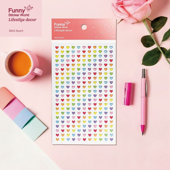 퍼니스티커 63-50E 두근 미니하트 에폭시 스티커