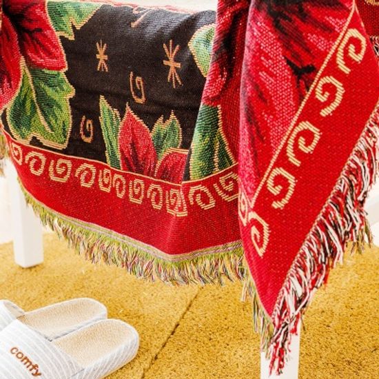 카디널 자카드 블랭킷