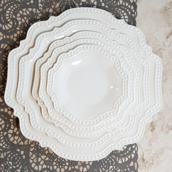 라운드 레이스 실루엣 접시 L-XL사이즈