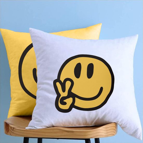 스마일 쿠션 커버 45x45