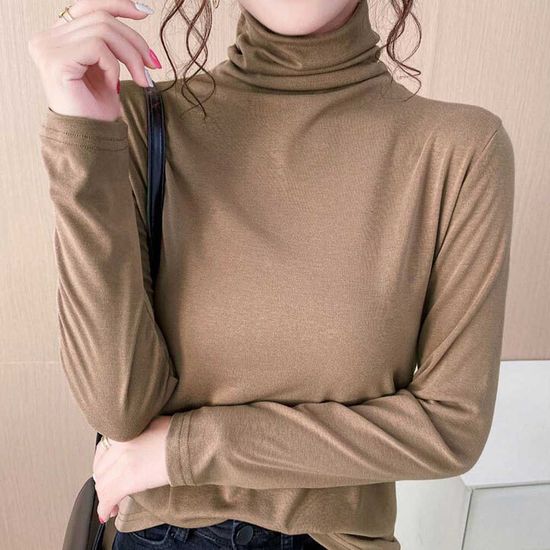 여성 반폴라 가을 겨울 레이어드 이너 목티(WB63F28)