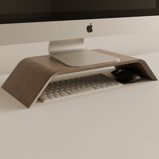 Ekeepment 우드 모니터 받침대 스탠드 선반