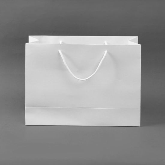 무지 가로형 쇼핑백(화이트)(40x30cm)/종이쇼핑백