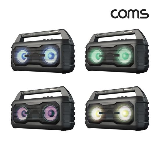 컴스 KY204 무선 마이크 앰프 스피커 노래방