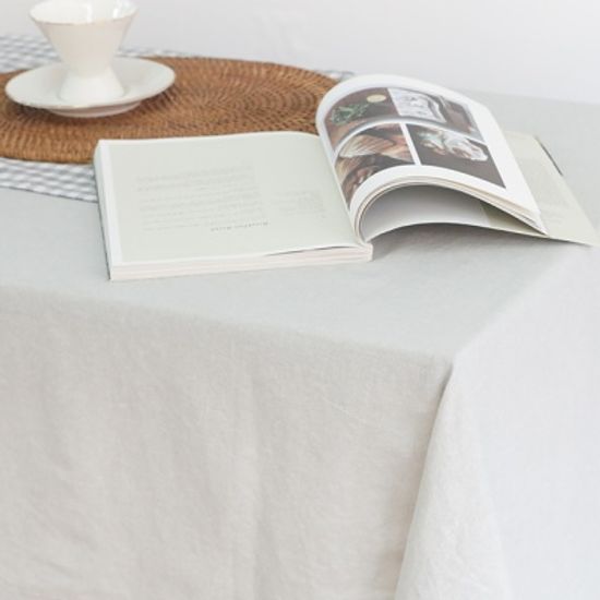 자연 염색 바이오워싱 15수 린넨 식탁보