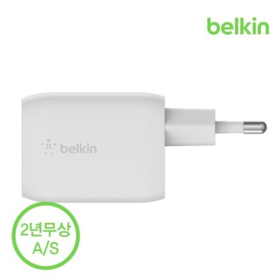 벨킨 65W 듀얼 USB-C PD 3.0 고속 충전기 WCH013kr