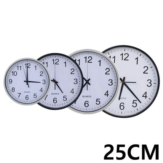 원형 벽시계 25cm 무소음 벽걸이 시계 사무실 학교