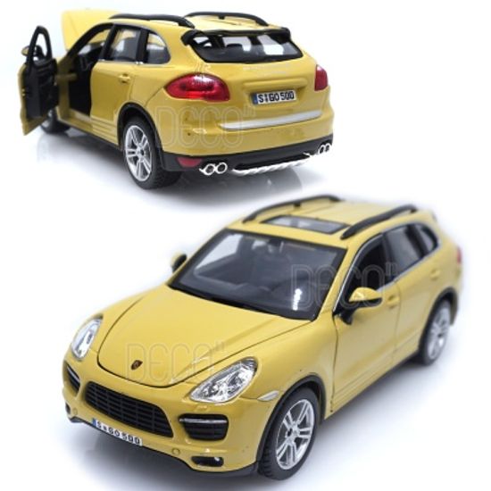 1:24 포르쉐 카이엔 터보 옐로우 미니카 다이캐스트