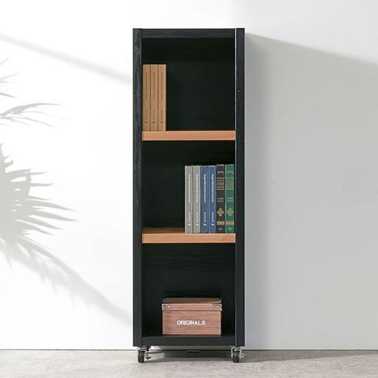 롤링 3단 이동형 미니 책장 슬림 틈새장 400 (착불)