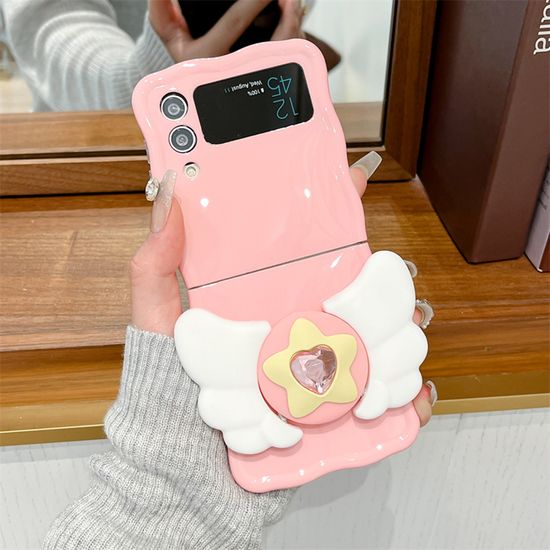 갤럭시 z플립 3 4 5 코끼리 마법소녀 거치대 케이스