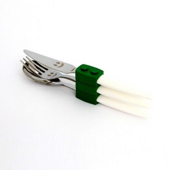 리바도시 트레빔비 클릭[레고] 유아용커트러리 3p셋트[그린]