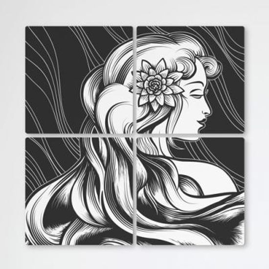 cf108-멀티액자_옆모습이아름다운여인