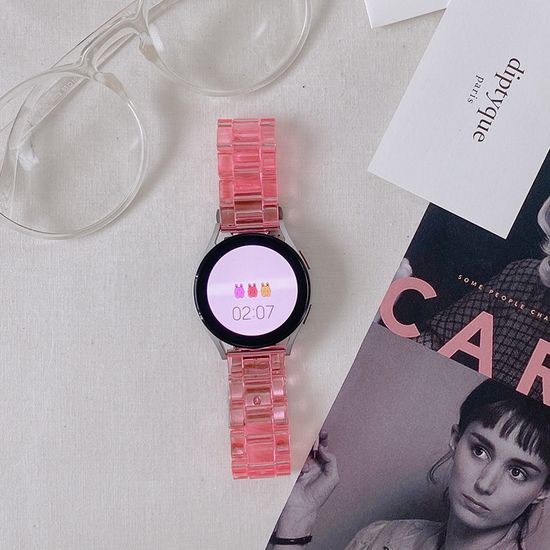 갤럭시워치 투명스트랩 22mm 핑크