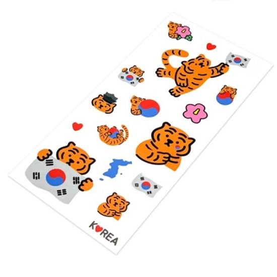 [무직타이거] 아이러브코리아 믹스 스티커