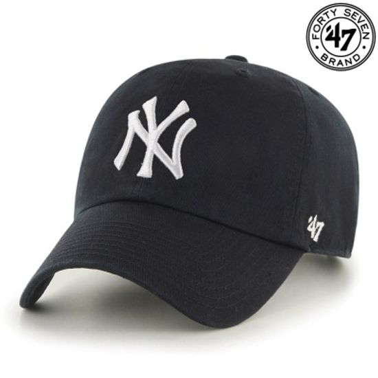 47브랜드 MLB 뉴욕 빅로고 클린업 볼캡 모자 블랙