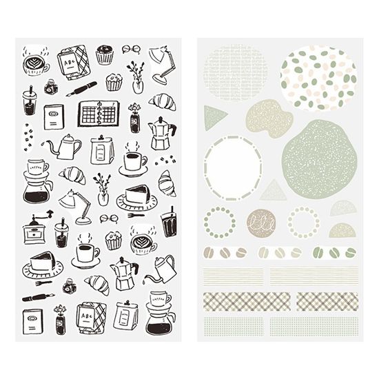 Diary Seal Two Sheets - Monotone Cafe
