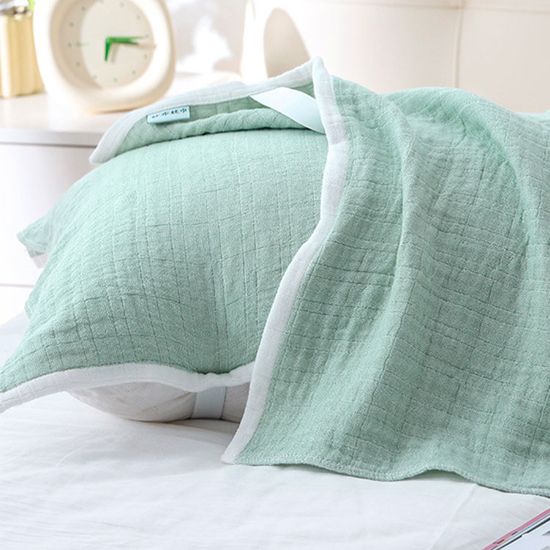 클라모프 레이스업 플레인 순면 코튼 고무줄 베개커버