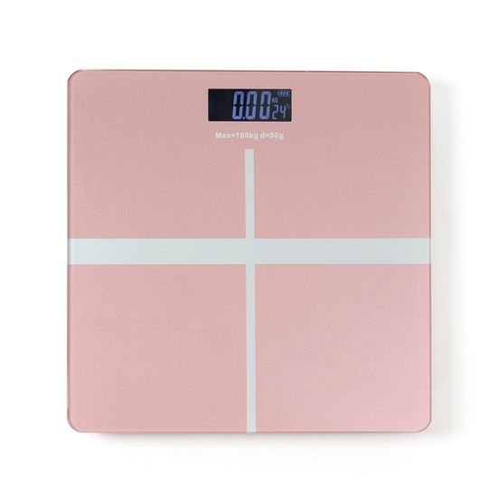 크로스 사각 디지털 체중계(핑크) LED체중계