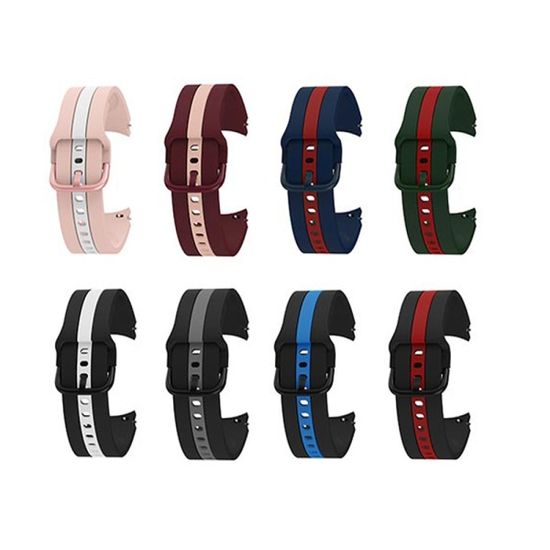 갤럭시워치 4 5 투톤 실리콘 버클 스트랩 밴드 20mm