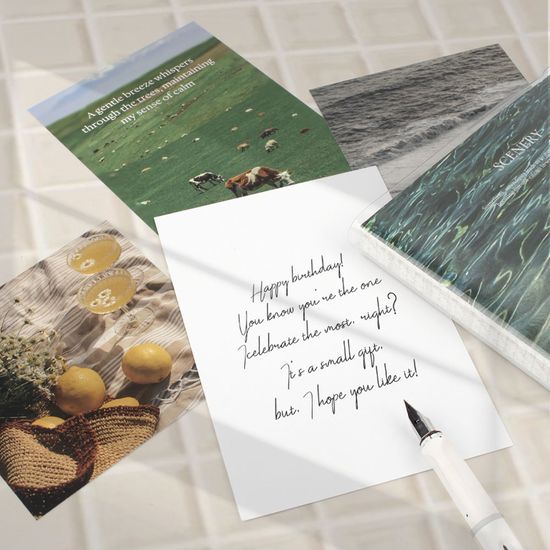 리코즈 오브제 데코 포토엽서 10매입 세트 편지 카드