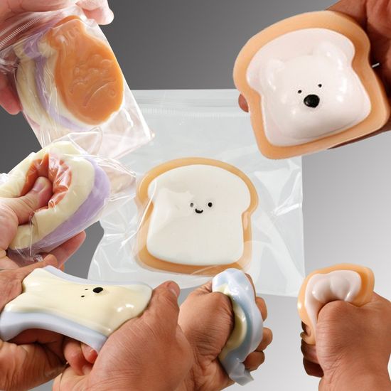 찐득볼 식빵 붕어빵 말랑이 팝잇 모찌 스퀴시 장난감