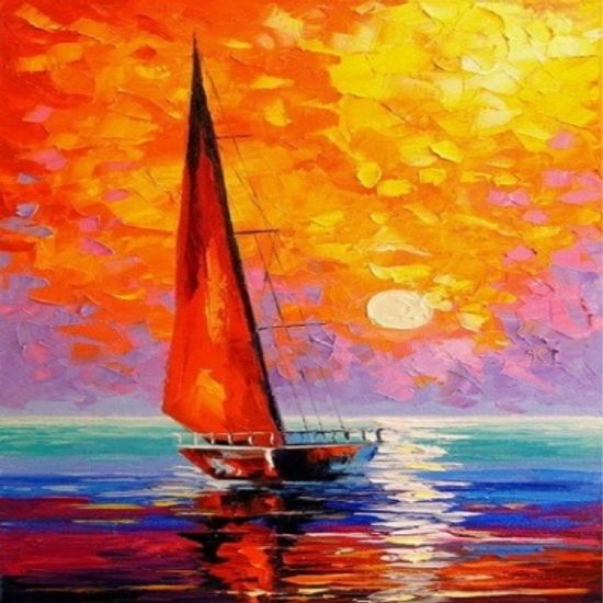 [DIY명화]K251  붉은석양노을 size 40x50cm