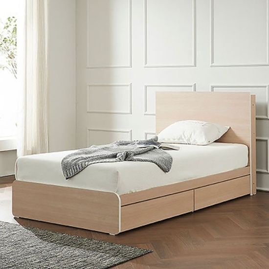 심플헤드 서랍형 침대프레임 (슈퍼싱글) (메이플)