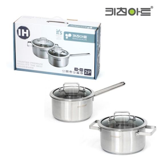 키친아트 올가 인덕션냄비 IH 3중바닥 냄비 2종 세트 